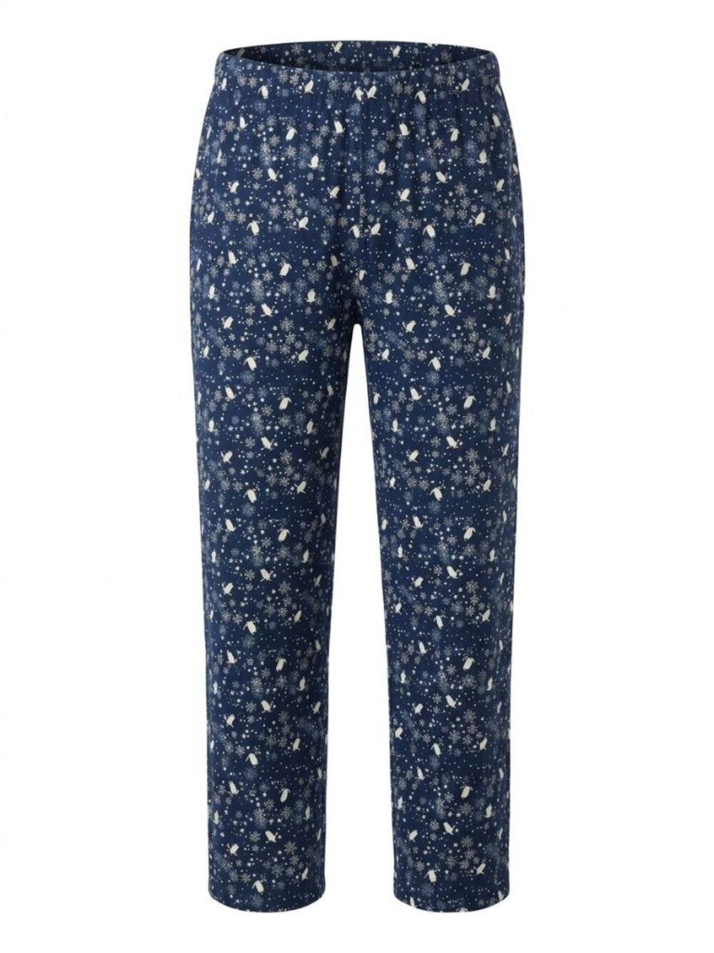 NWT Charter Club Pull On Pajama Lounge Pants Sz S Blue Penguin Snowflake Print